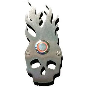 Stainless Steel Skull with Flames Doorbell Expressions LTD