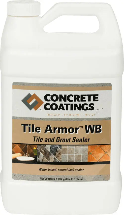 Tile and Grout Sealer Water Based, Natural Finish No Sheen Concrete Coatings Inc
