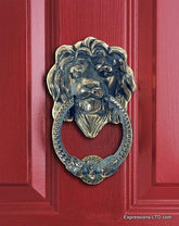 Leo Lion Door Knocker  - Verdigris Whitehall