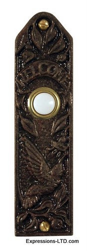 Hummingbird Narrow Doorbell - Oil Rubbed Bronze Whitehall