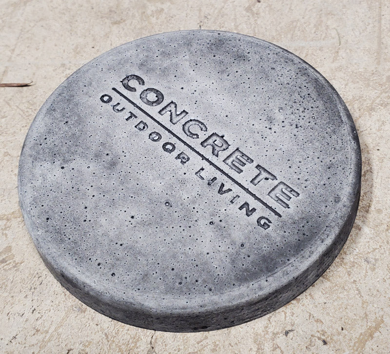 Custom Coaster Logo Mold - Make Concrete Samples Expressions LTD