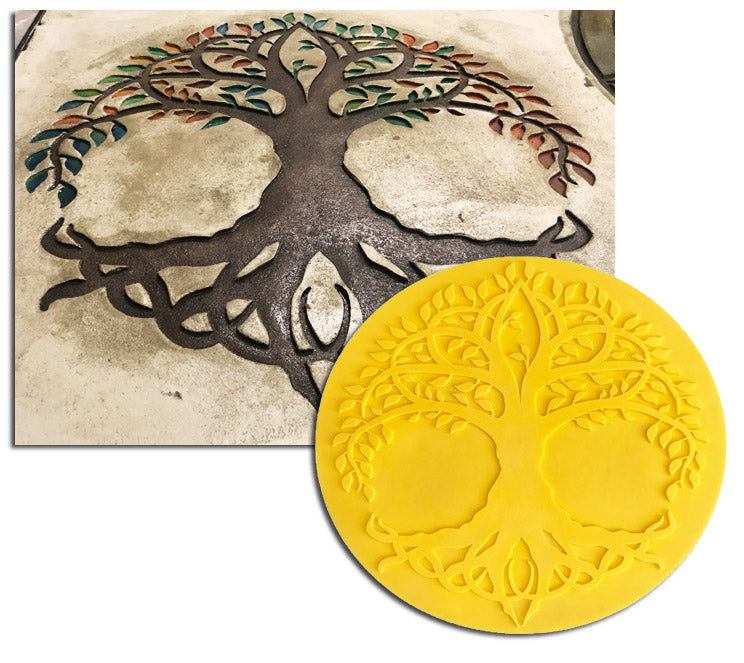 Concrete Accent Stamp Mat - 36" Tree of Life Walttools-Stamps