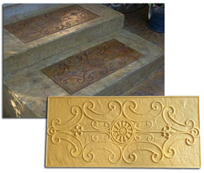 Concrete Accent Stamp Mat - 28" Decorative Scroll Walttools-Stamps